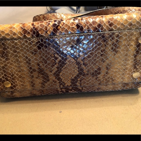 Michael Kors Selma Stud Sand Python Shoulder Bag L - Picture 5 of 8